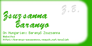 zsuzsanna baranyo business card